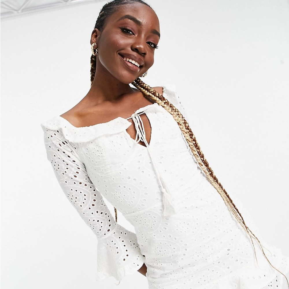 Parisian Eyelet Mini Dress